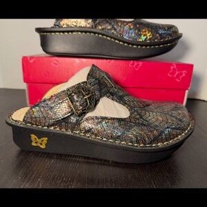 Alegria Classic Clogs Shoes Leafer Multicolor Metallic Womans EU 37/US 7-7.5